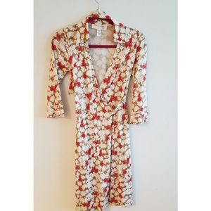 Vintage Diane Von Furstenburg Floral Wrap Dress